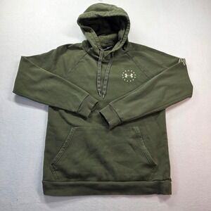 Under Armour Mens UA Freedom ColdGear Hoodie Small Green USA Flag Graphic